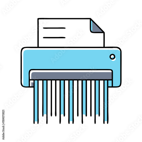 paper shredder vector icon, office vector illustration - simple illustration of paper shredder perfect for logos, and office-themed designs.