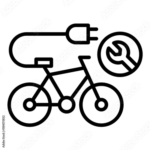 Electric Bike Repair Icon
