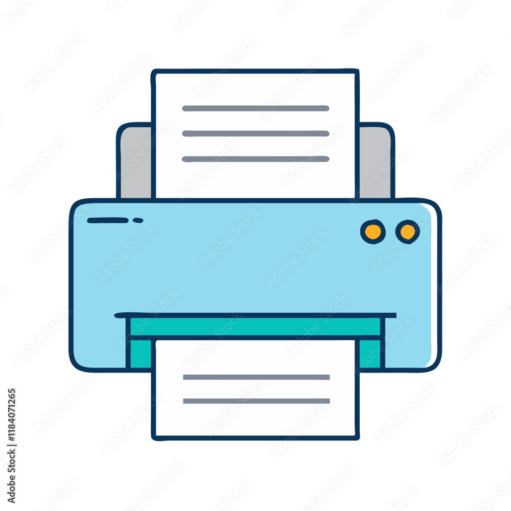 printer vector icon, office vector illustration - simple illustration of printer perfect for logos, and office-themed designs. printer vector icon, office vector illustration - simple illustration of printer perfect for logos, and office-themed designs.