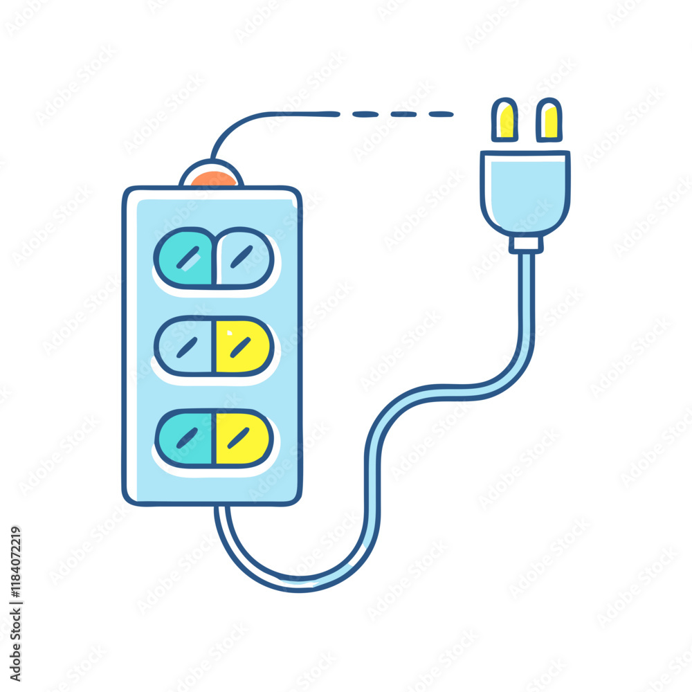 surge protector vector icon, office vector illustration - simple illustration of surge protector perfect for logos, and office-themed designs. surge protector vector icon, office vector illustration - simple illustration of surge protector perfect for logos, and office-themed designs.