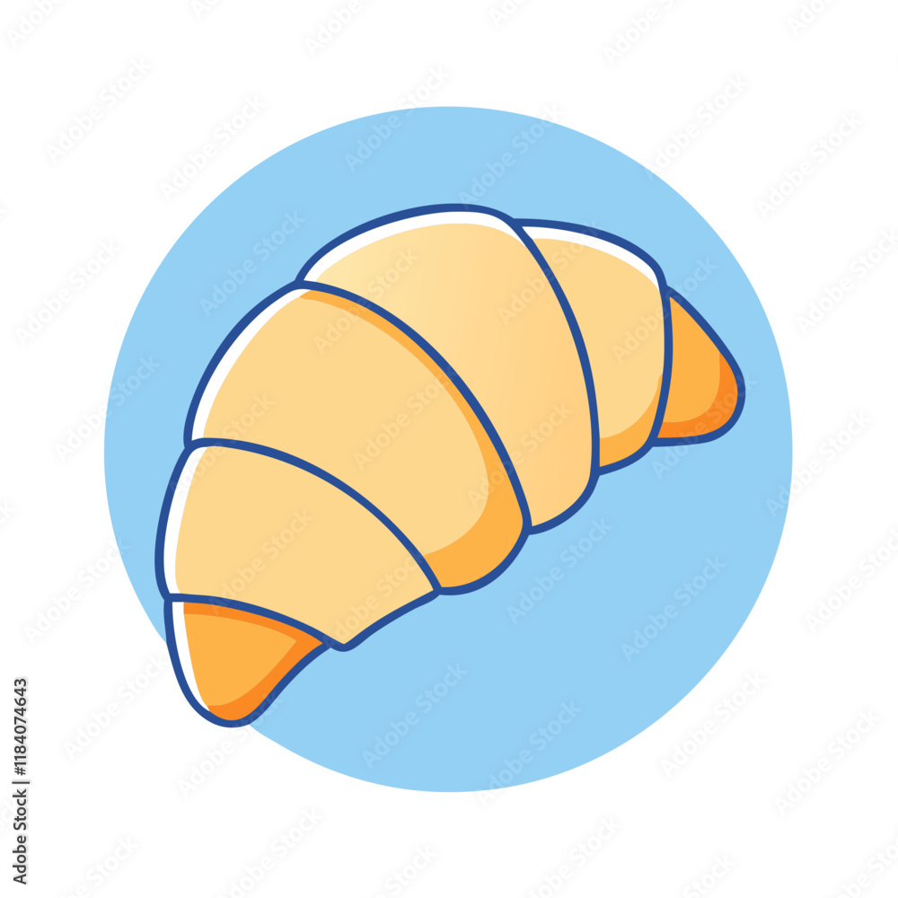 croissant vector icon, foods vector illustration - simple illustration of croissant perfect for logos, and foods-themed designs. croissant vector icon, foods vector illustration - simple illustration of croissant perfect for logos, and foods-themed designs.