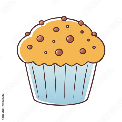muffin vector icon, foods vector illustration - simple illustration of muffin perfect for logos, and foods-themed designs.