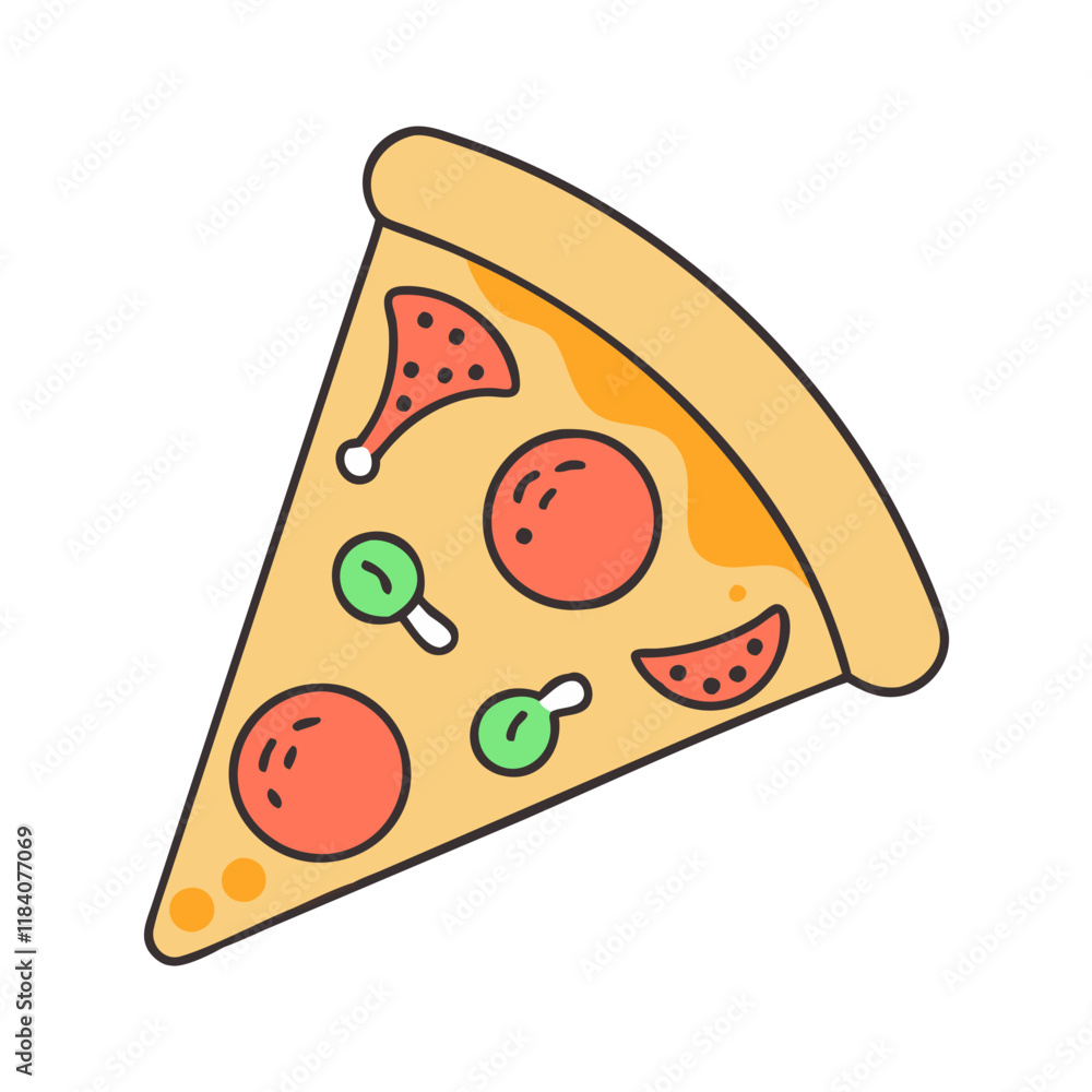 pizza slice vector icon, foods vector illustration - simple illustration of pizza slice perfect for logos, and foods-themed designs. pizza slice vector icon, foods vector illustration - simple illustration of pizza slice perfect for logos, and foods-themed designs.