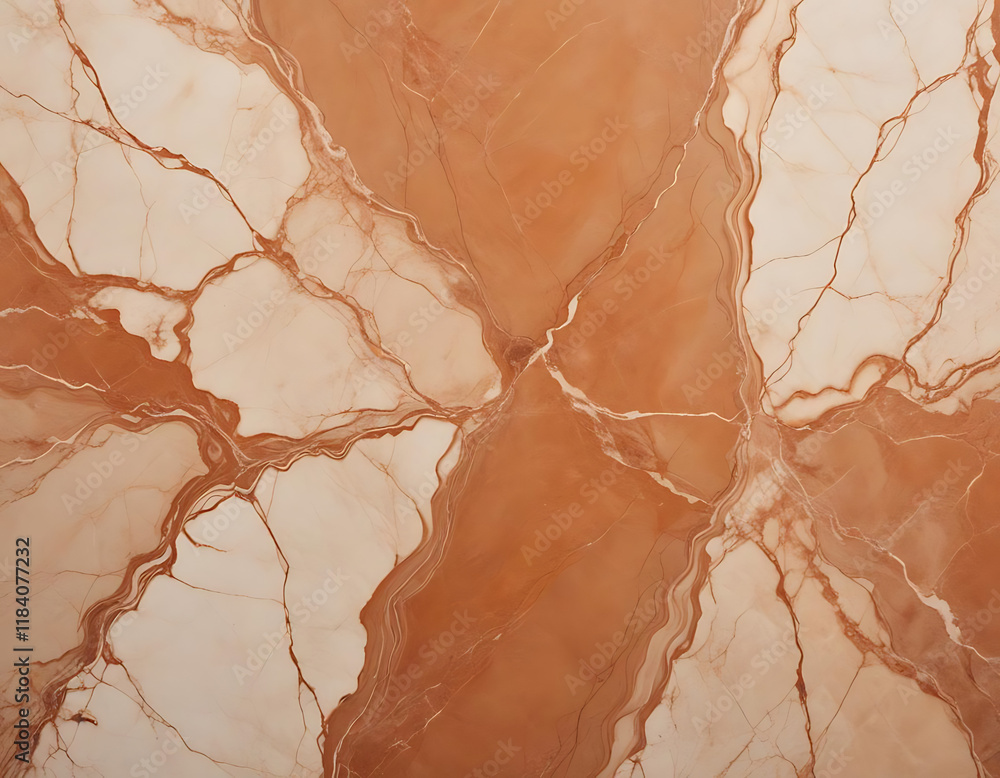 Fototapeta premium Marble texture with natural veins in earthy hues.