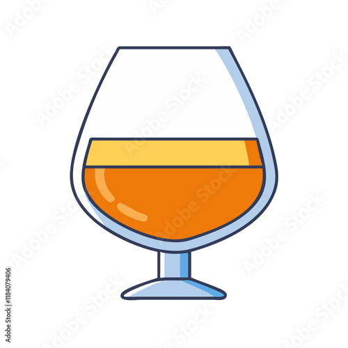 brandy snifter vector icon, drinks vector illustration - simple illustration of brandy snifter perfect for logos, and drinks-themed designs.