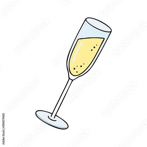 champagne flute vector icon, drinks vector illustration - simple illustration of champagne flute perfect for logos, and drinks-themed designs.