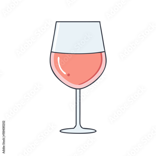 glass of ros vector icon, drinks vector illustration - simple illustration of glass of ros perfect for logos, and drinks-themed designs.