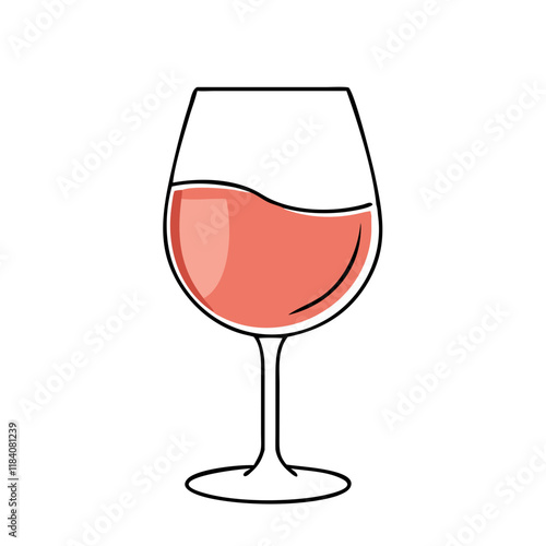 glass of ros vector icon, drinks vector illustration - simple illustration of glass of ros perfect for logos, and drinks-themed designs.