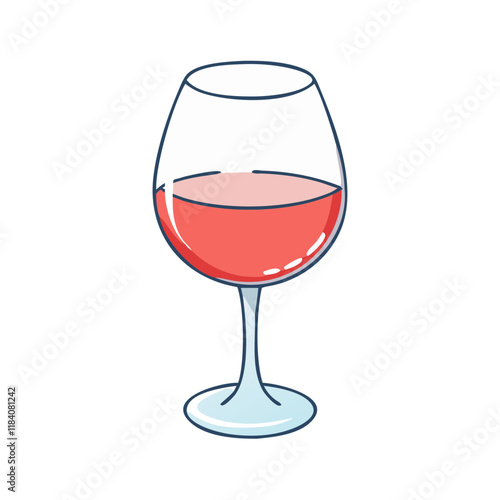 glass of ros vector icon, drinks vector illustration - simple illustration of glass of ros perfect for logos, and drinks-themed designs.