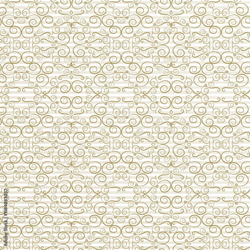 Background paper or fabric, with floral damask and baroque, seamless ornamental pattern Background paper or fabric, with floral damask and baroque, seamless ornamental pattern