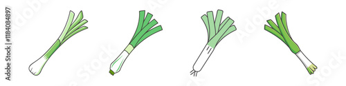 leek vector icon, vegetables vector illustration - simple illustration of leek perfect for logos, and vegetables-themed designs.