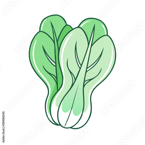 bok choy vector icon, vegetables vector illustration - simple illustration of bok choy perfect for logos, and vegetables-themed designs.