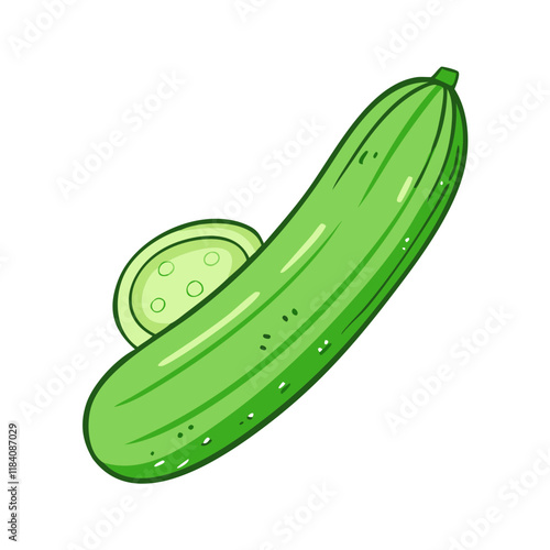 cucumber vector icon, vegetables vector illustration - simple illustration of cucumber perfect for logos, and vegetables-themed designs.