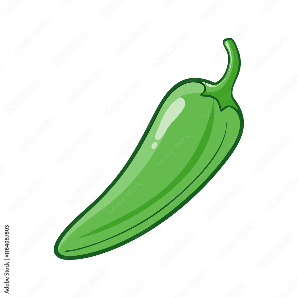 jalape o pepper vector icon, vegetables vector illustration - simple illustration of jalape o pepper perfect for logos, and vegetables-themed designs.