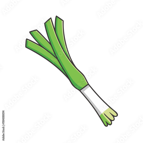 leek vector icon, vegetables vector illustration - simple illustration of leek perfect for logos, and vegetables-themed designs.