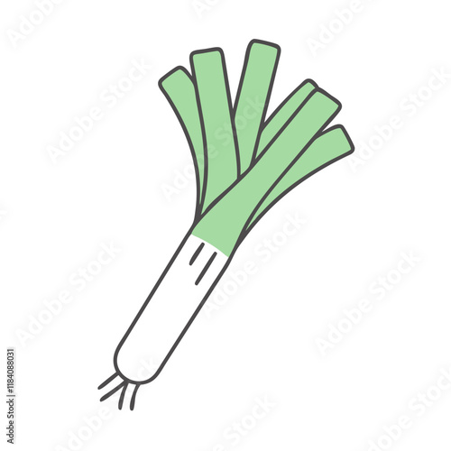 leek vector icon, vegetables vector illustration - simple illustration of leek perfect for logos, and vegetables-themed designs.