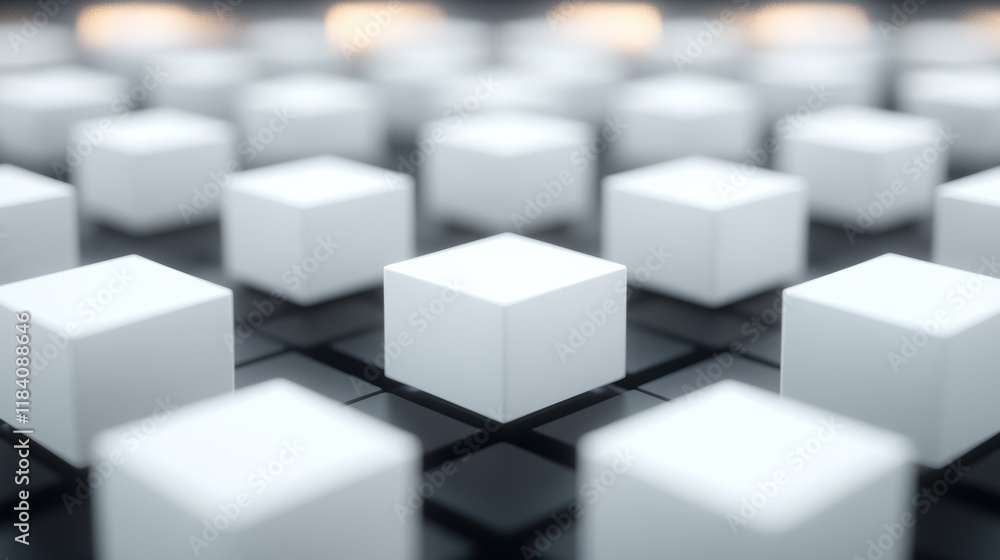 A 3D render of white cubes arranged in a grid, symbolizing secure data storage, patient privacy, and the protection of health information. A 3D render of white cubes arranged in a grid, symbolizing secure data storage, patient privacy, and the protection of health information.