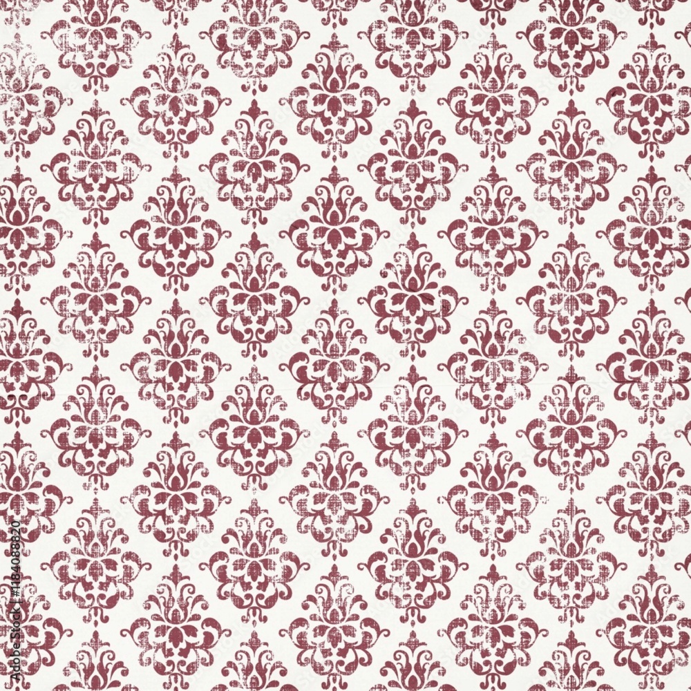 Background paper or fabric, with floral damask and baroque, seamless ornamental pattern Background paper or fabric, with floral damask and baroque, seamless ornamental pattern