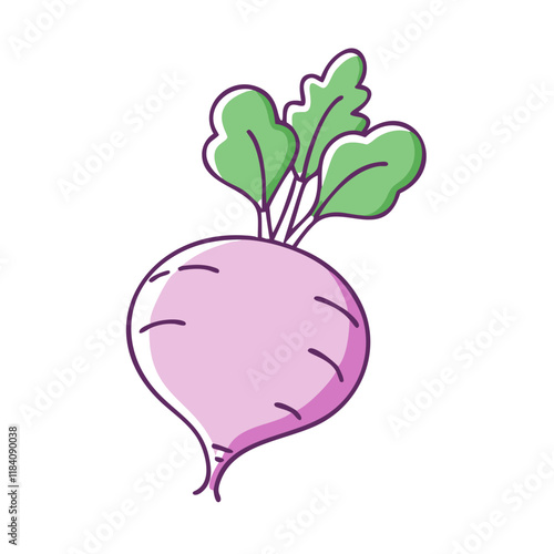 turnip vector icon, vegetables vector illustration - simple illustration of turnip perfect for logos, and vegetables-themed designs.