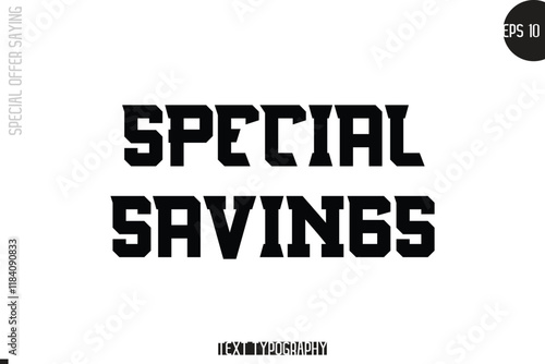 Special Offer Template Design Banner Typography Text Special Savings