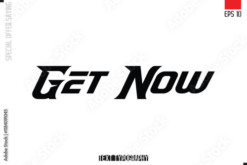 Typography Lettering Special Offer Design For Advertising Get Now