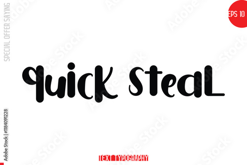 Quick Steal Special Offer Text Banner Design Typography Template