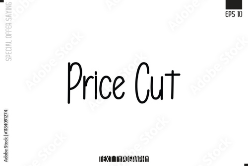 Special Offer Typography Text Script Lettering Design Price Cut 