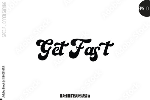 Get Fast Special Offer Template Design Banner Typography Text