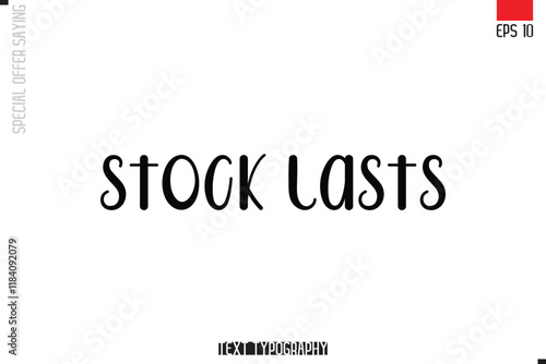 Typography Lettering Special Offer Design For Advertising Stock Lasts