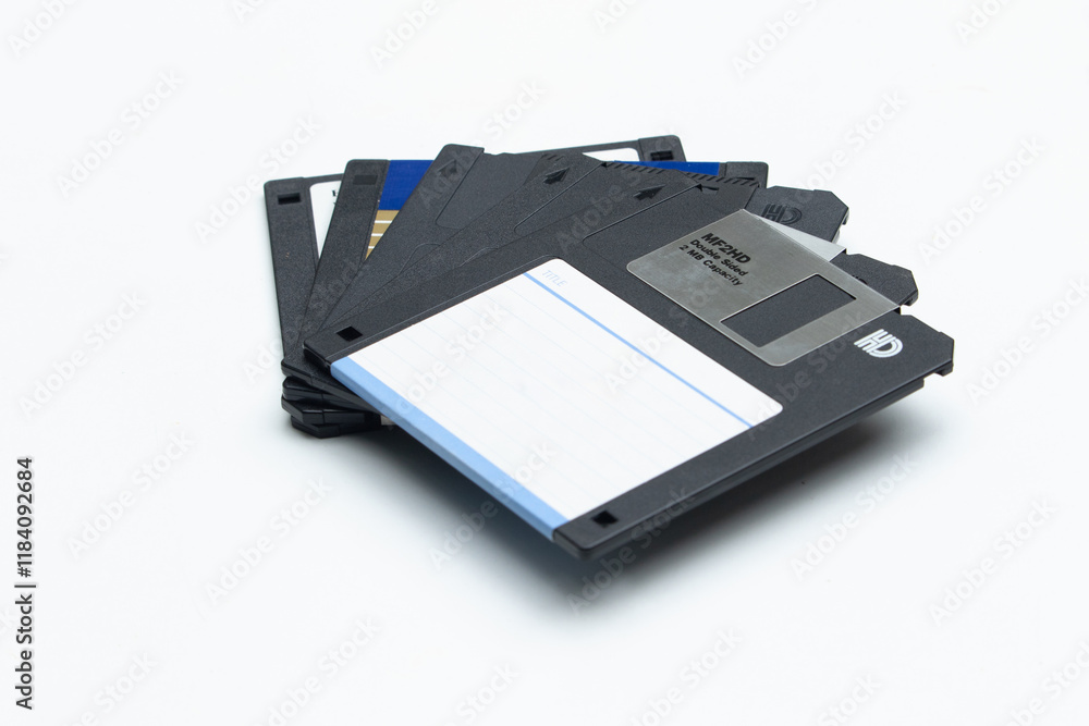 Classic Floppy Disk on White Background Classic Floppy Disk on White Background