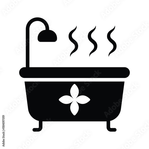 Get this creative icon of aroma bath in modern style