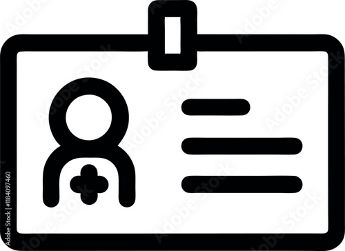 generic person badge icon symbolizing identity and representation in personal and professional contexts.