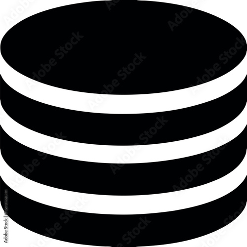 stacked coins icon representing finance, investments, and economy suitable for banking and business themes.