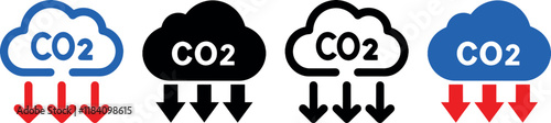 CO2 cloud symbol representing environmental issues and climate change suitable for eco-friendly designs.
