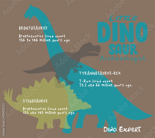 vector cartoon dino illustration for t shirt print 
