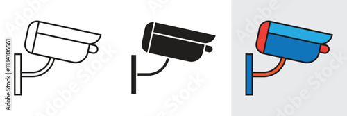 CCTV camera icon vector illustration. CCTV vector icon for apps, web and entertainment.