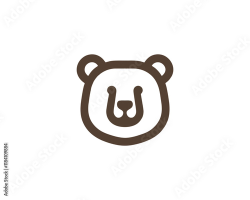 Bear logo design icon symbol vector illustration. 