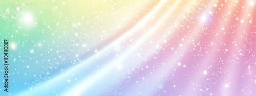 Vibrant abstract holographic gradient background showcasing a stunning array of rainbow pastel colors blending smoothly with sparkling light effects