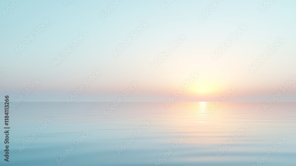 Obraz premium A tranquil sunrise over calm water evokes a sense of peace and renewal, often associated with spa experiences.