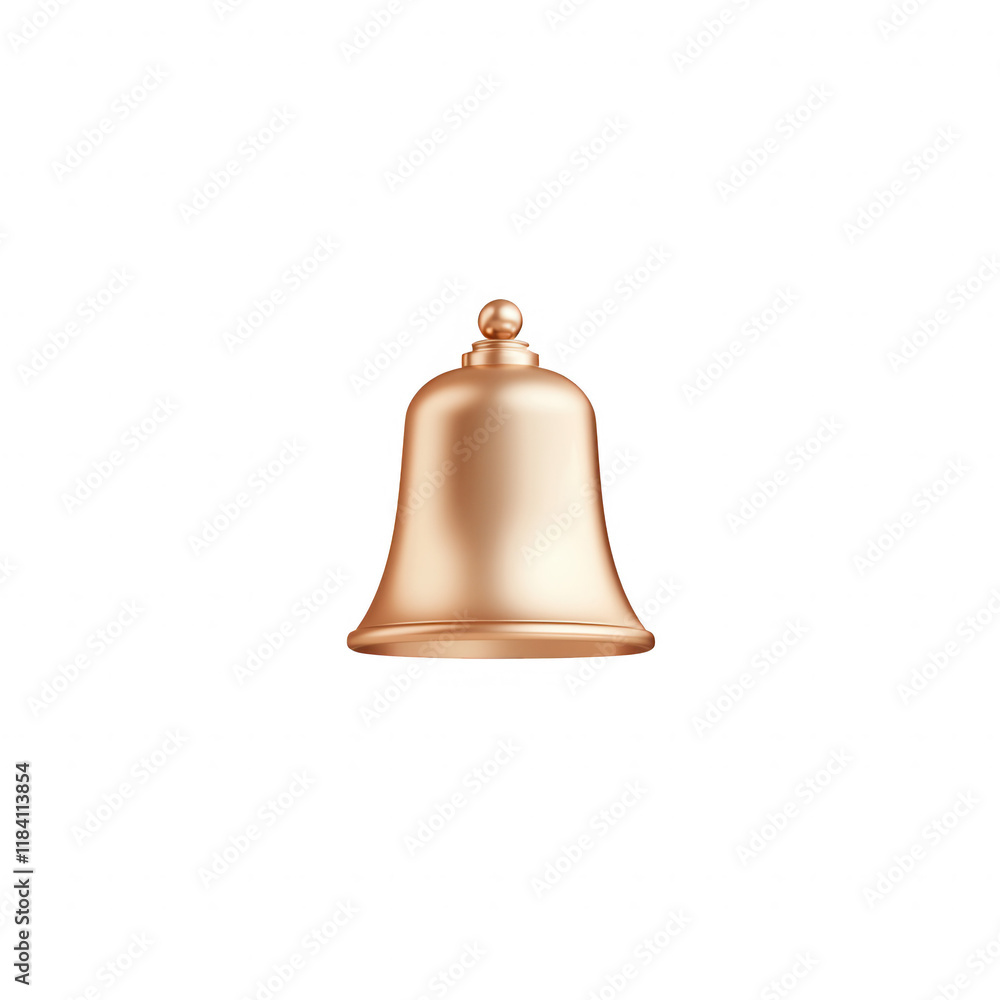 A classic golden bell symbolizing tradition and celebration., isolated on a transparent background. A classic golden bell symbolizing tradition and celebration., isolated on a transparent background.