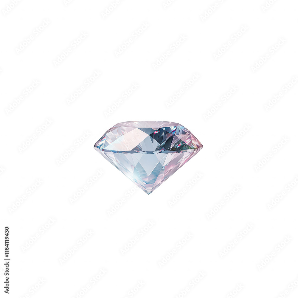 A sparkling diamond with multifaceted reflections showcasing its brilliance., isolated on a transparent background. A sparkling diamond with multifaceted reflections showcasing its brilliance., isolated on a transparent background.