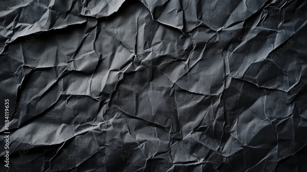 Crumpled Black Paper Texture Crumpled Black Paper Texture