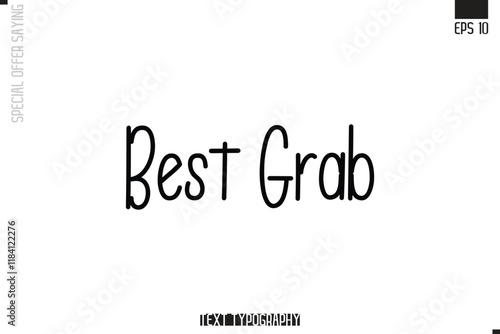 Special Offer Typography Text Script Lettering Design Best Grab