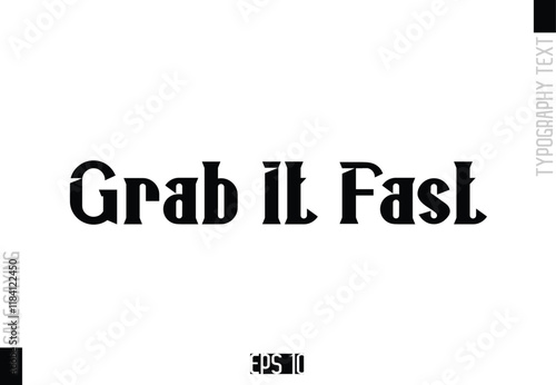 Sale Template Design Banner Typography Text Grab It Fast.