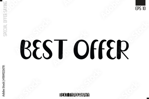 Special Offer Typography Text Script Lettering Design Best Offer