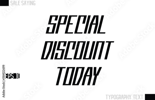 Typography Lettering Sale Design For Advertising Special Discount Today