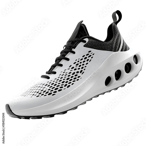 Men's Hole Sole Jogging Shoes isolated on a white background