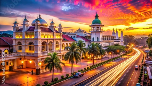 A captivating timelapse showcases Kuala Kangsar's historical charm and breathtaking Perak landscapes. photo