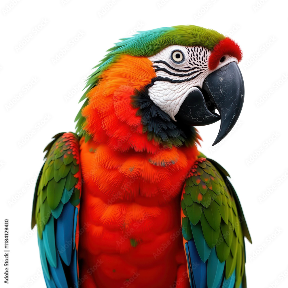 Tropical parrot on transparent background Tropical parrot on transparent background
