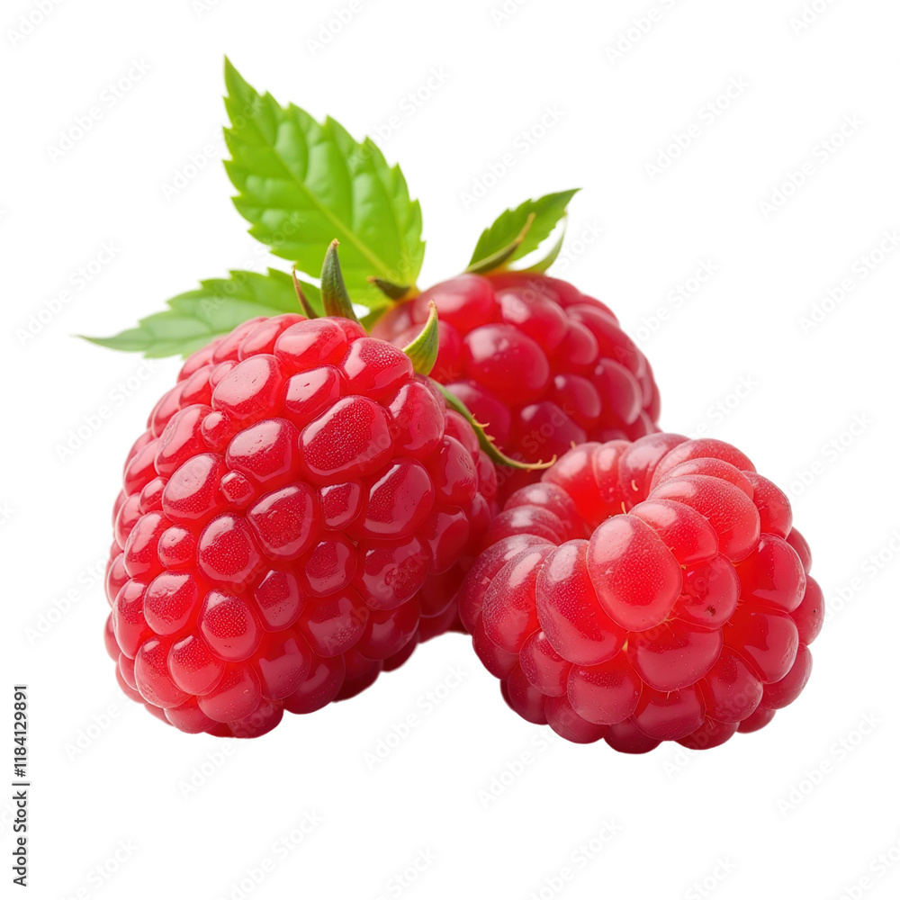 Raspberries on transparent background Raspberries on transparent background